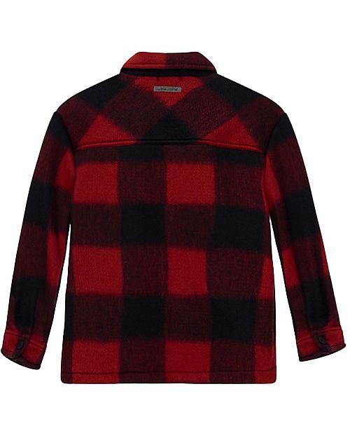 My Little Cozmo Giacca in Misto Lana a Quadri - Rosso/Nero Giacche